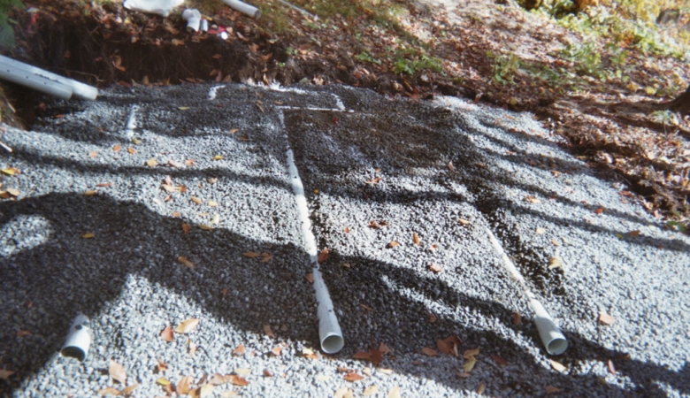 Installation champ d'épuration